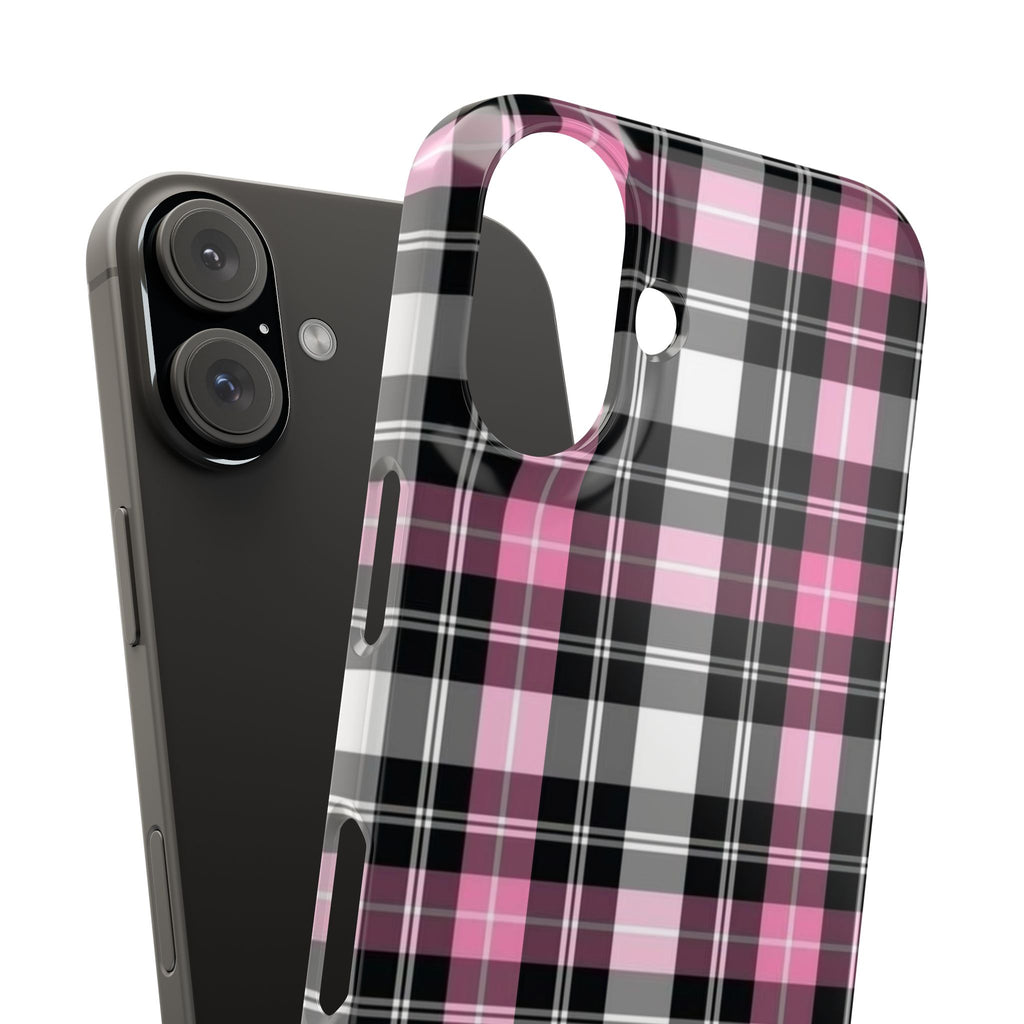 Pink Plaid Snap Case