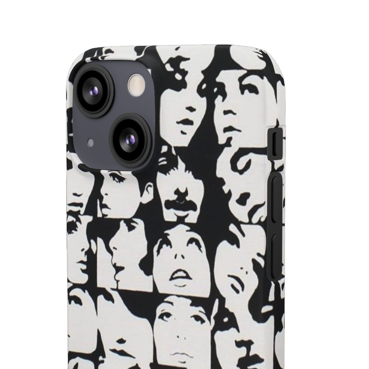 Black and White Face Collage Snap Case