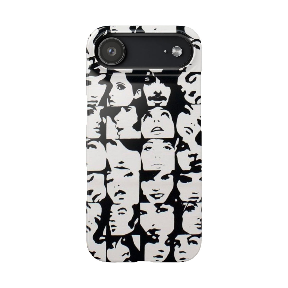 Black and White Face Collage Snap Case