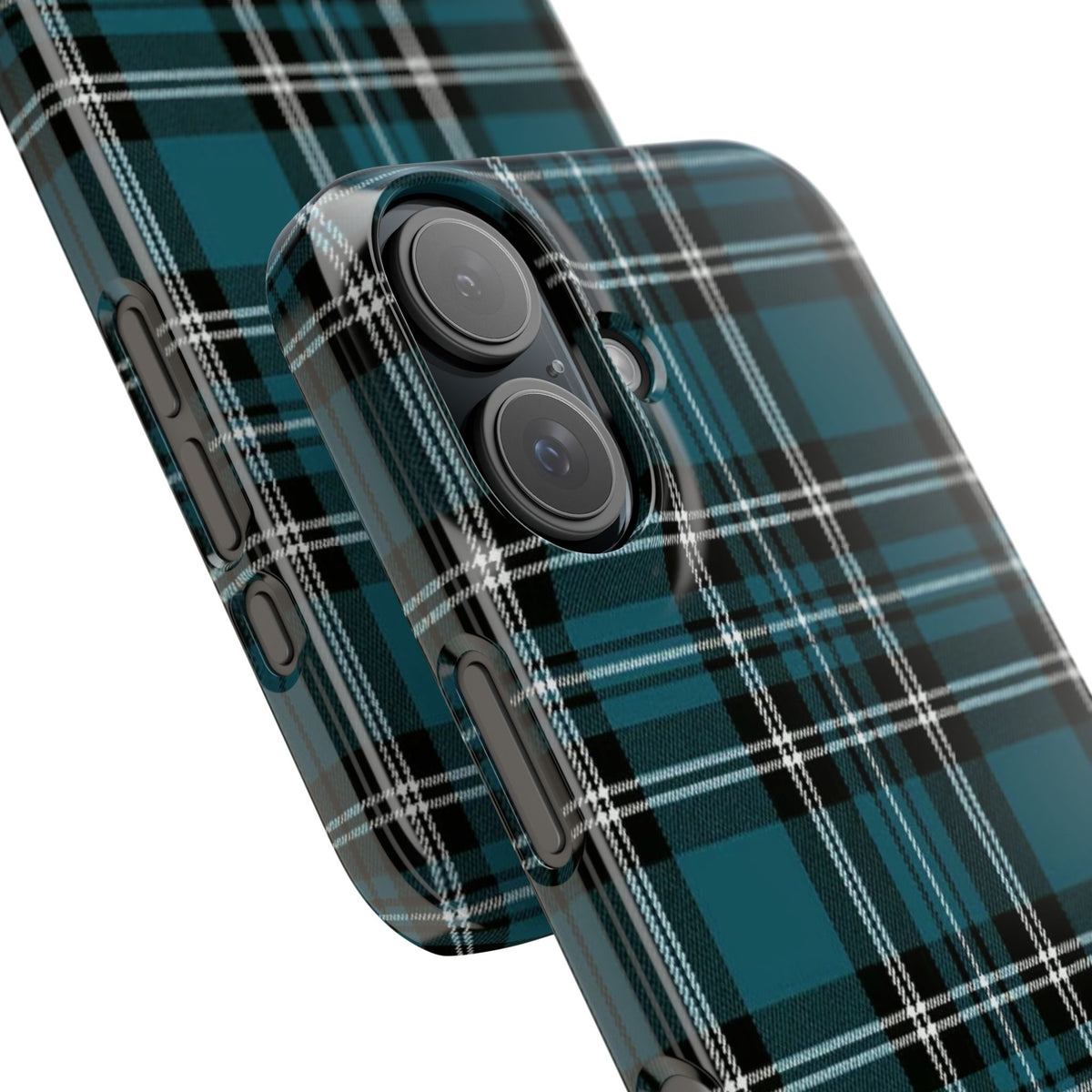 Teal Plaid Snap Case — Stylish Tartan Phone Cover