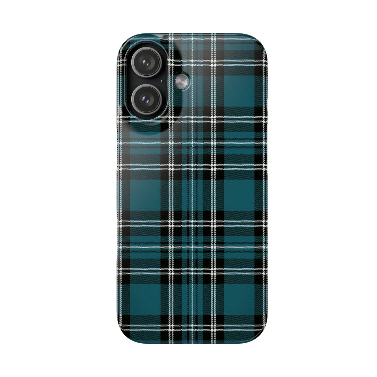 Teal Plaid Snap Case — Stylish Tartan Phone Cover