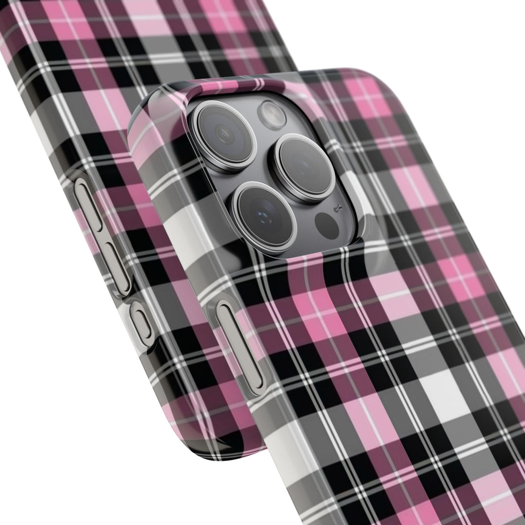 Pink Plaid Snap Case