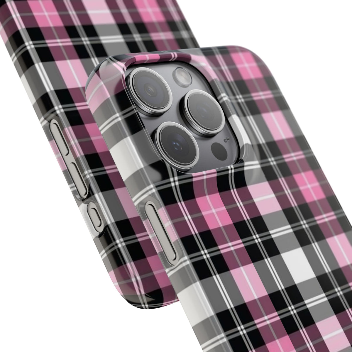 Pink Plaid Snap Case