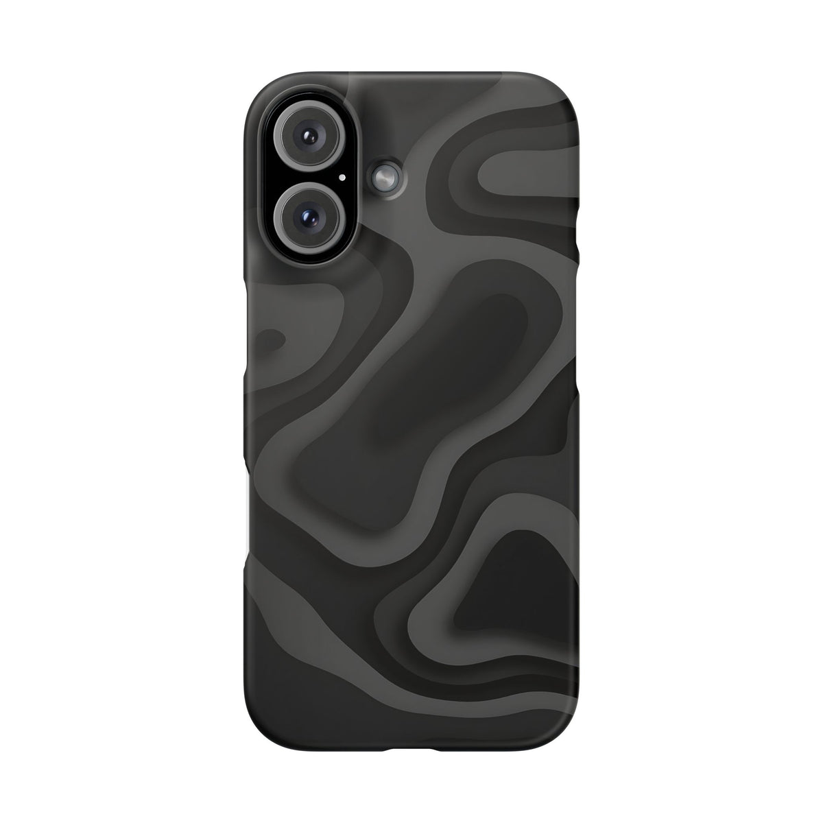 Sleek Black Phone Case, Modern Snap Cases for iPhone, Stylish Tech Accessory, Gift for Him/Her, Minimalist Design, Phone Protection