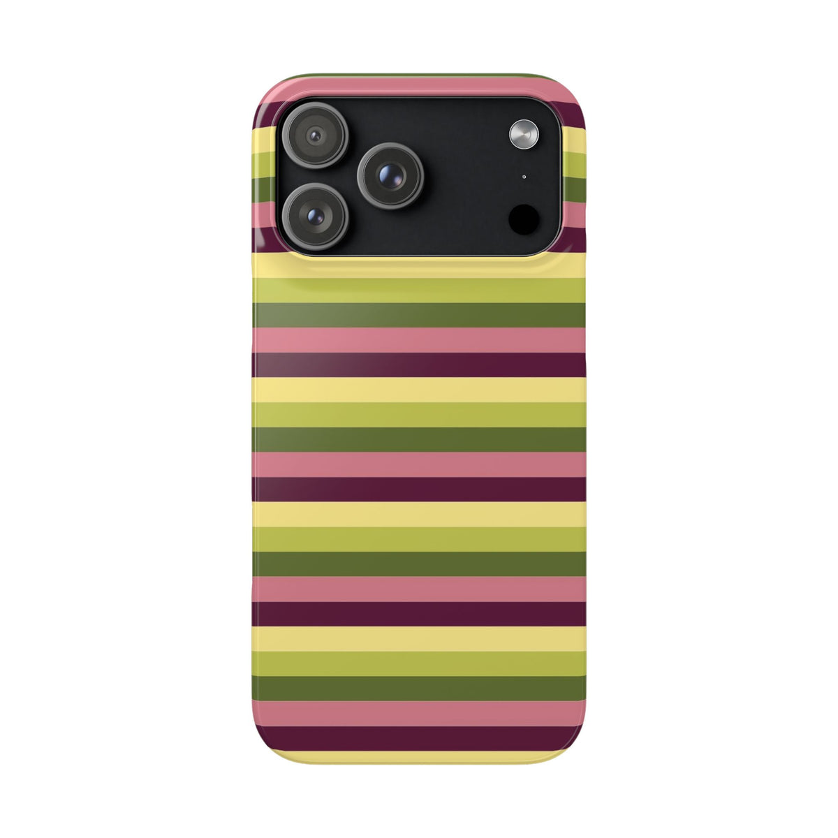 Retro Striped Snap Case