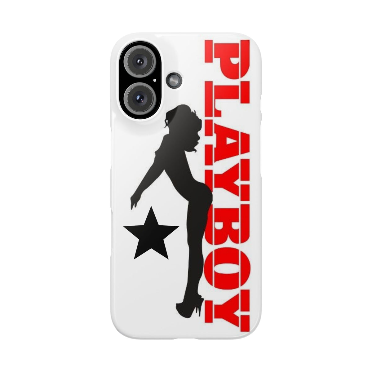 Playboy Logo Silhouette Slim Phone Case | Pinup Star Design