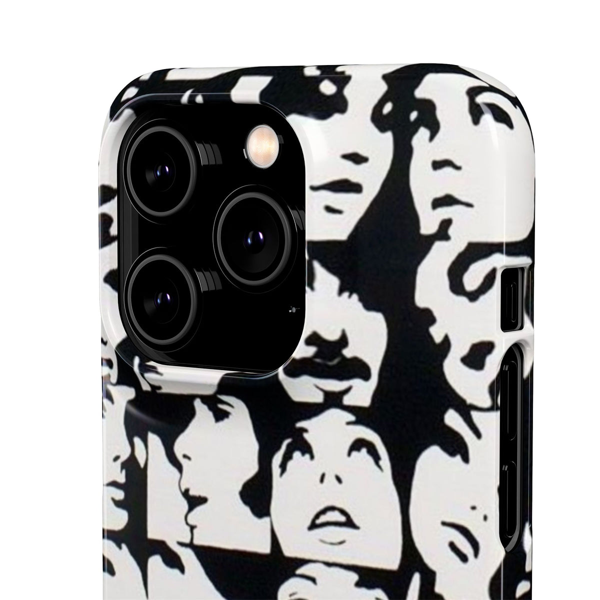 Black and White Face Collage Snap Case