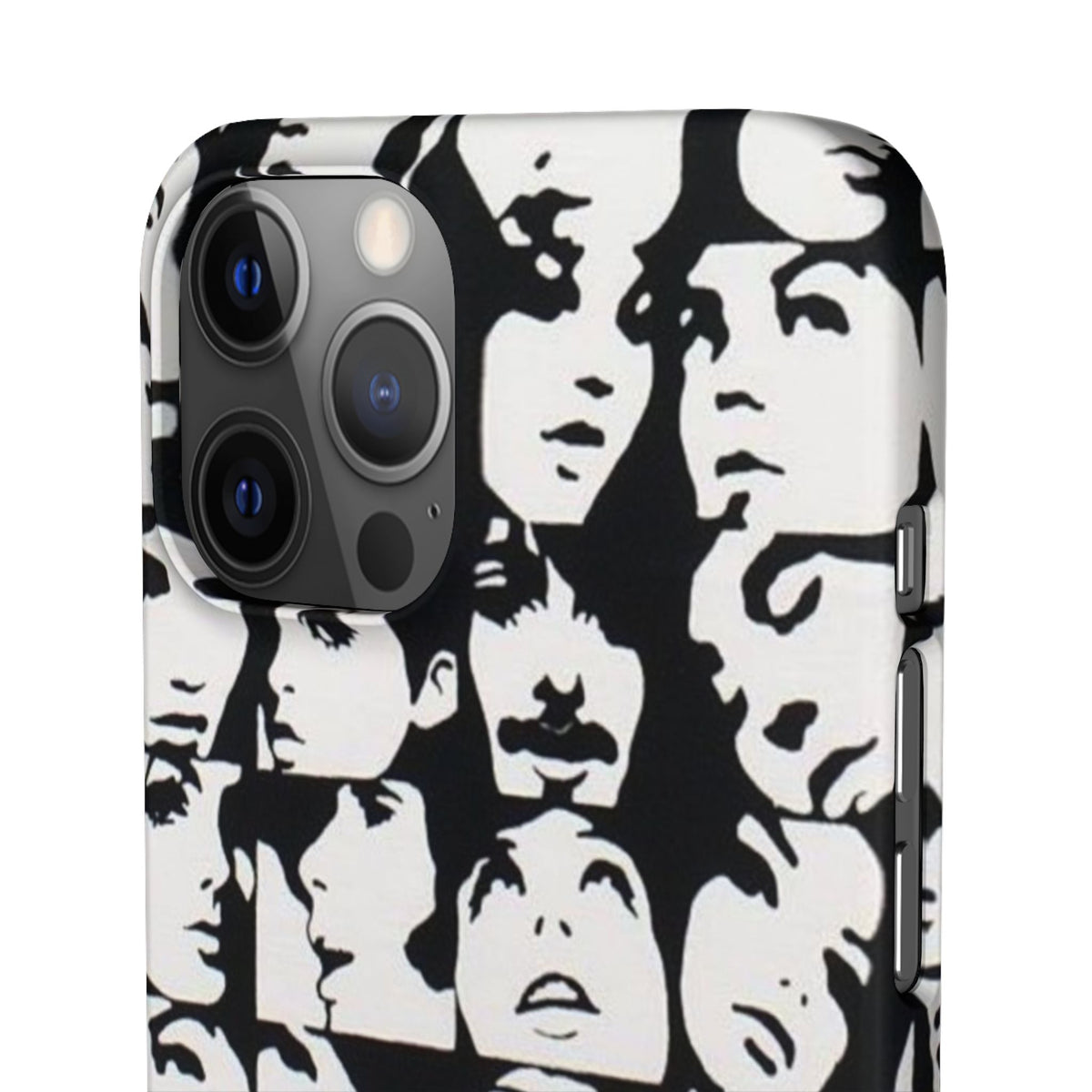 Black and White Face Collage Snap Case