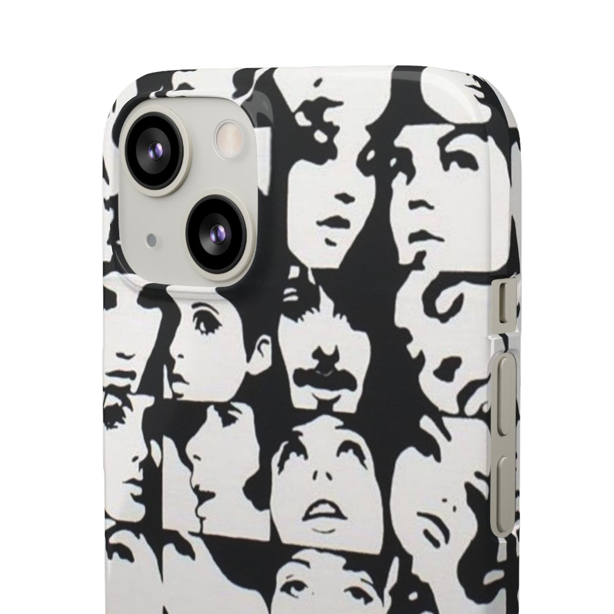 Black and White Face Collage Snap Case