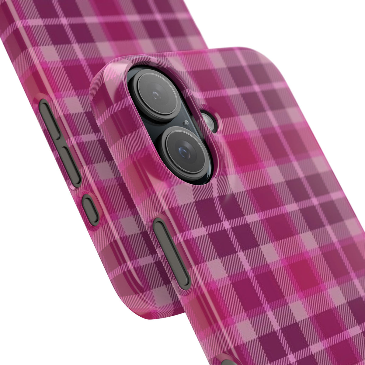 Pink Plaid Phone Case — Classic Plaid Snap Case for iPhone