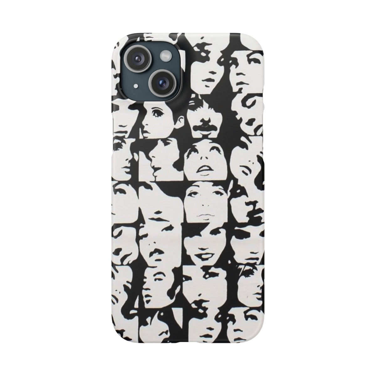 Black and White Face Collage Snap Case