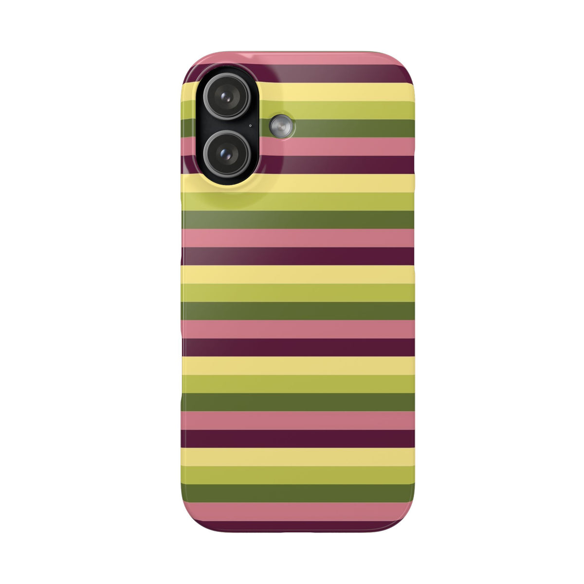 Retro Striped Snap Case