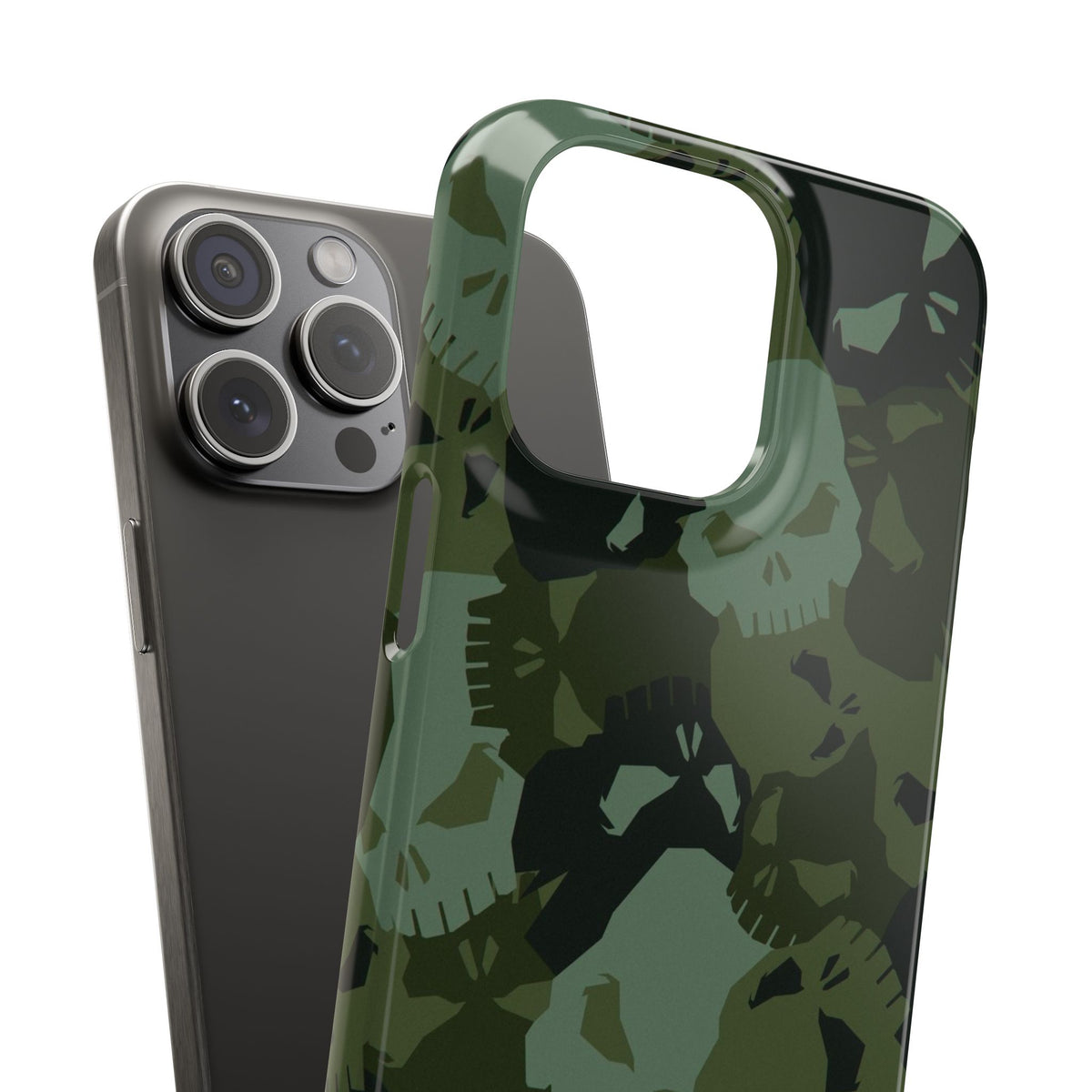 Skull Camo Snap Case — Green Military Skull Phone Case