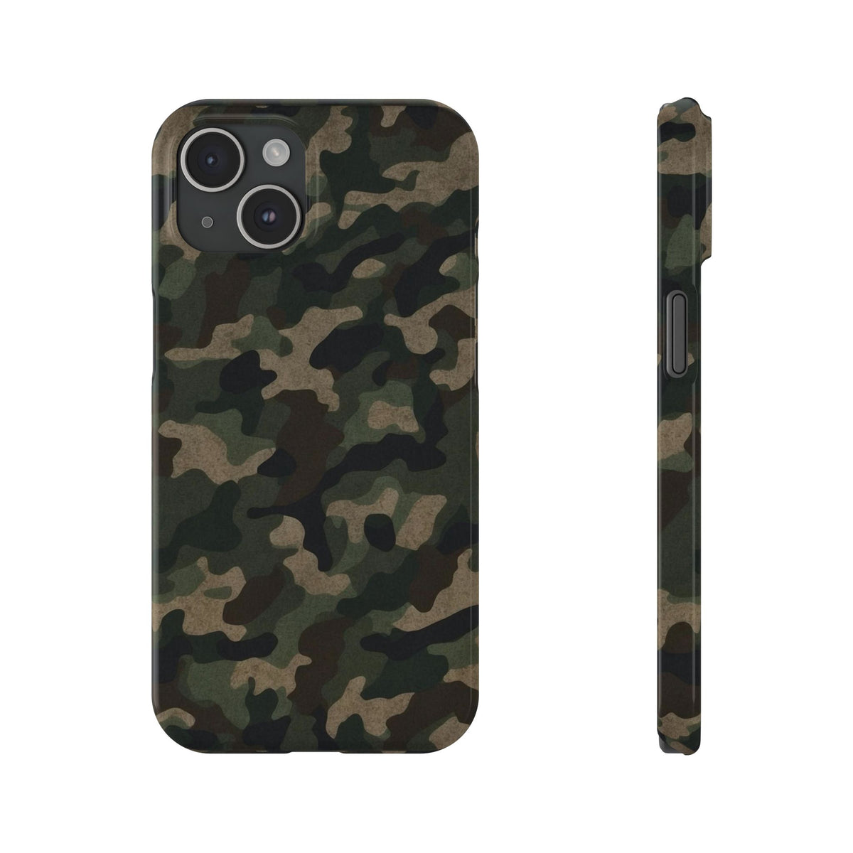 Camo Slim Phone Case for Outdoor Lovers, Stylish Smartphone Cover, Perfect Gift for Him, Hiking Gear, Birthday Present