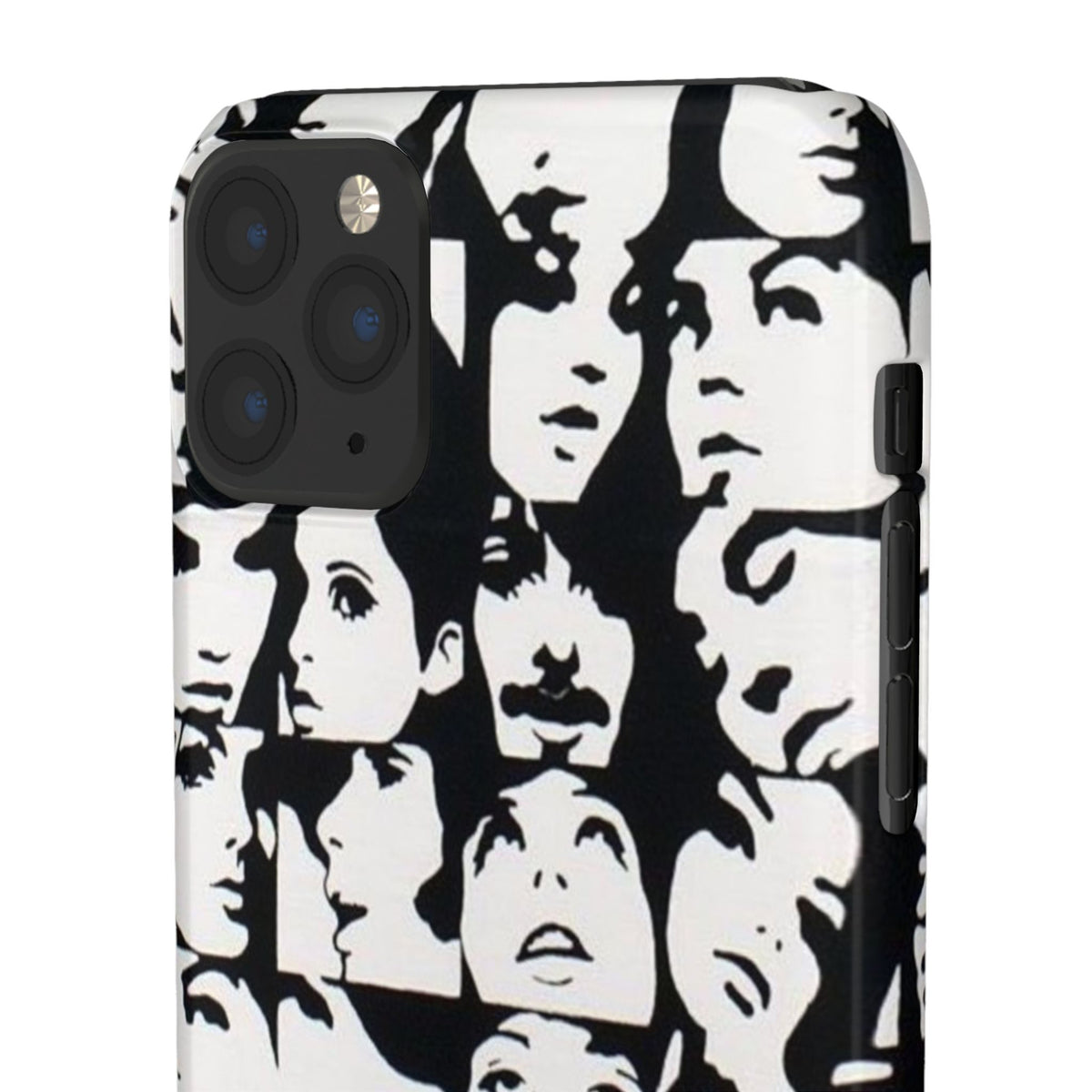 Black and White Face Collage Snap Case