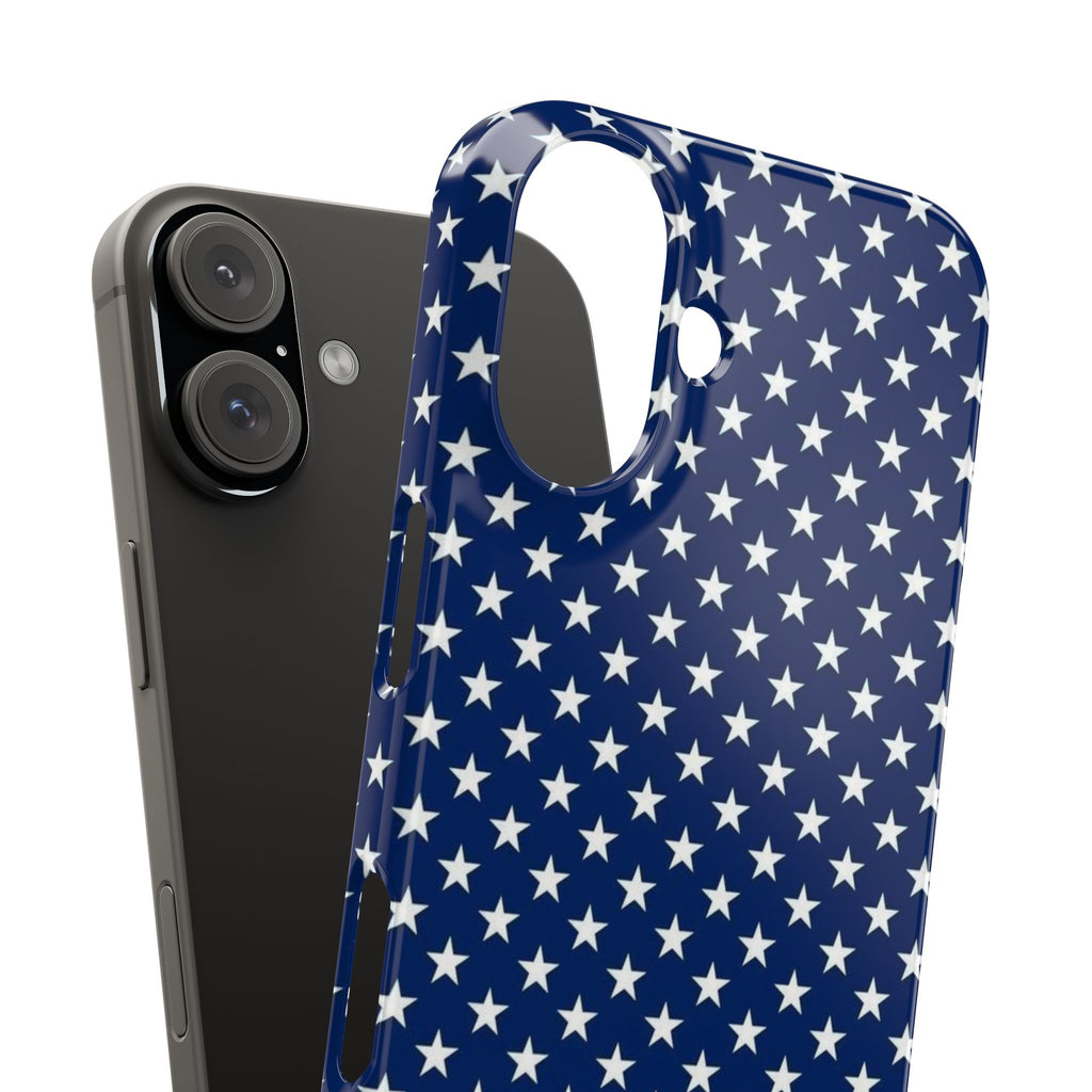 Navy Star Pattern Slim Phone Case | Patriotic American Flag Inspired