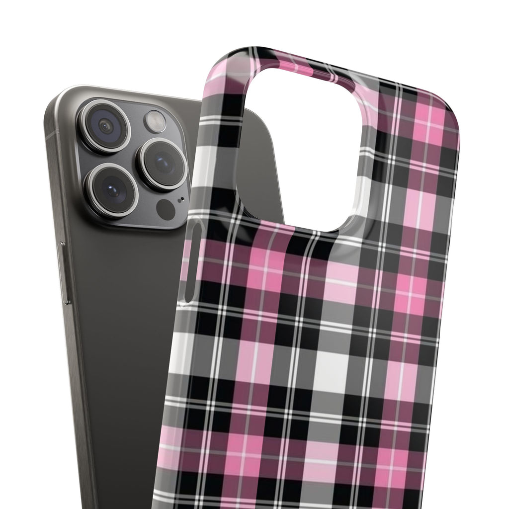Pink Plaid Snap Case