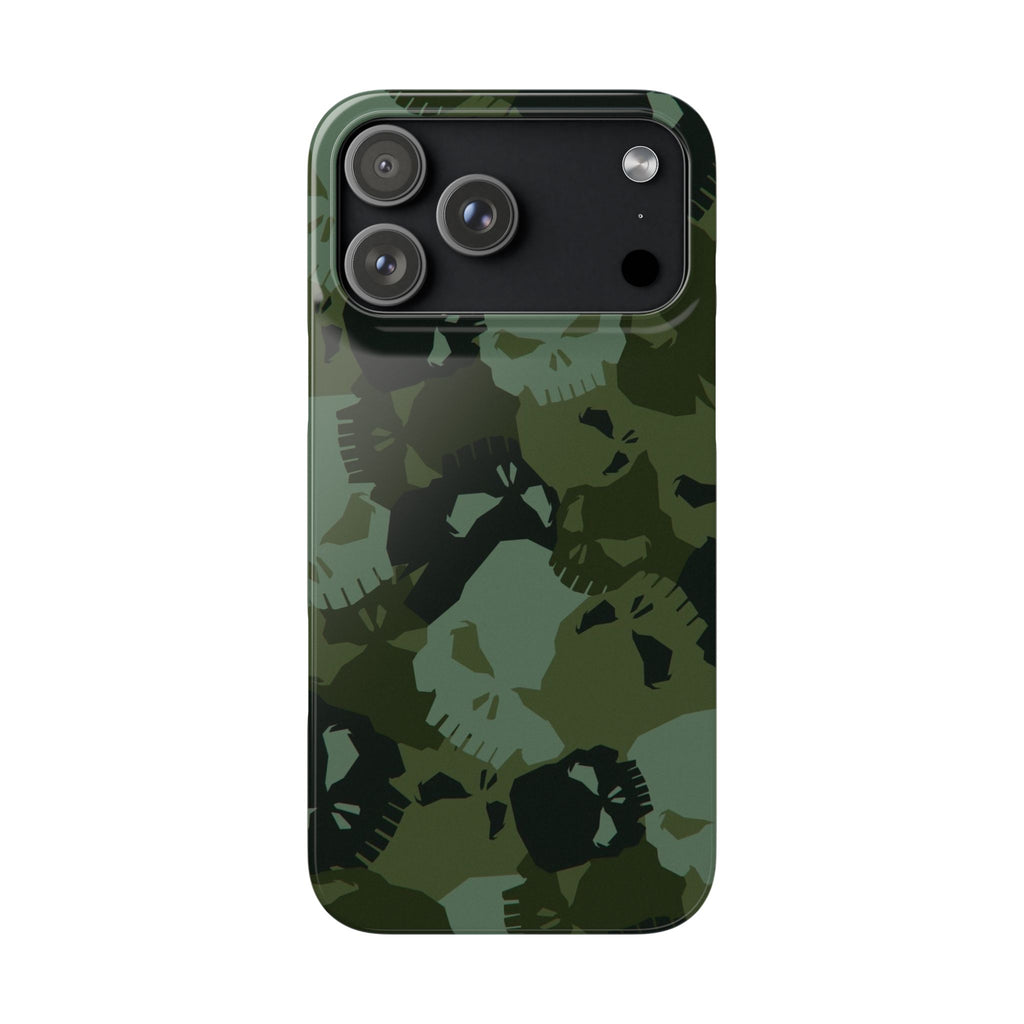 Skull Camo Snap Case — Green Military Skull Phone Case