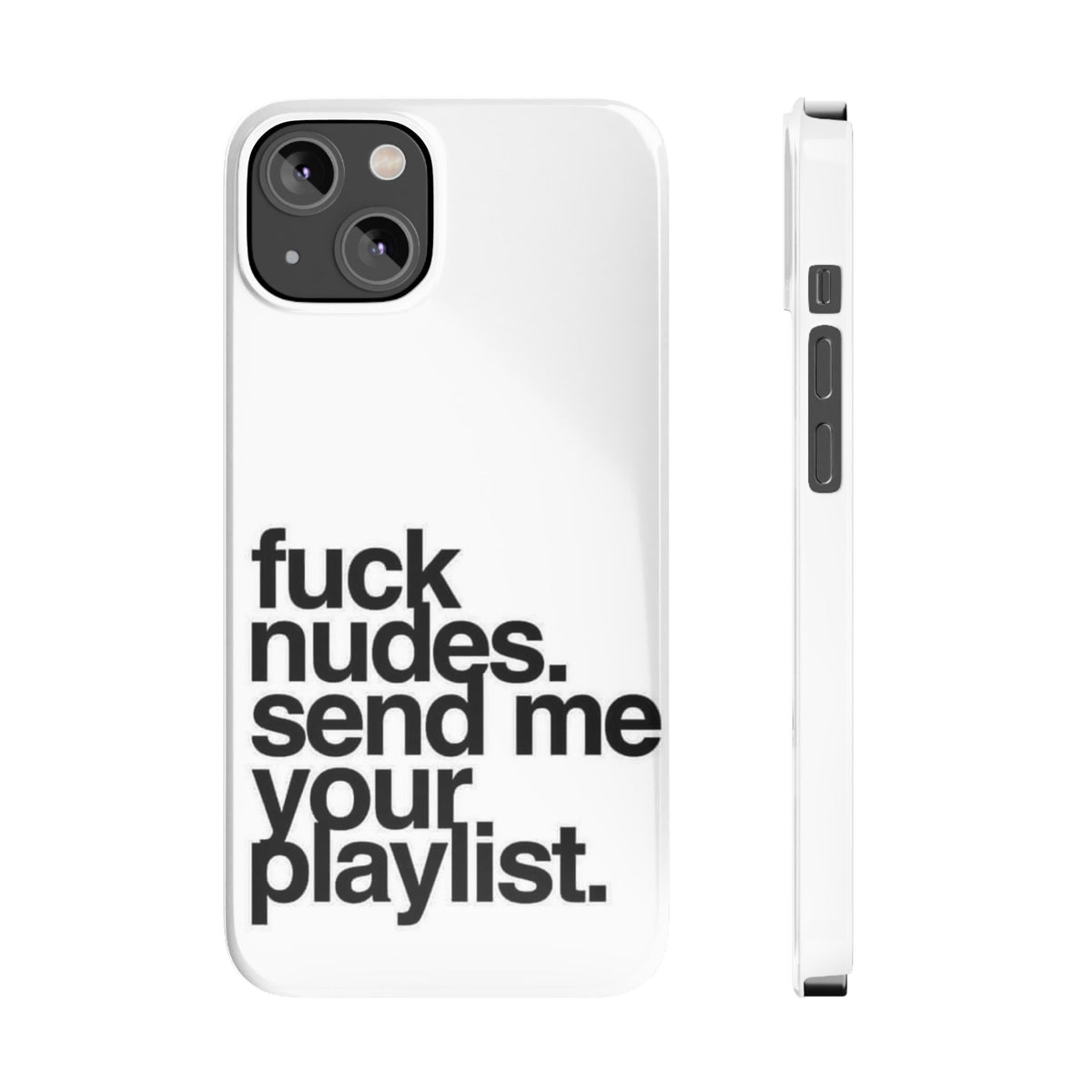 Urban Slim Phone Case: Playlist & Nudes Design, Youthful Gift, Trendy Accessories for Music Lovers, Stylish Phone Protection