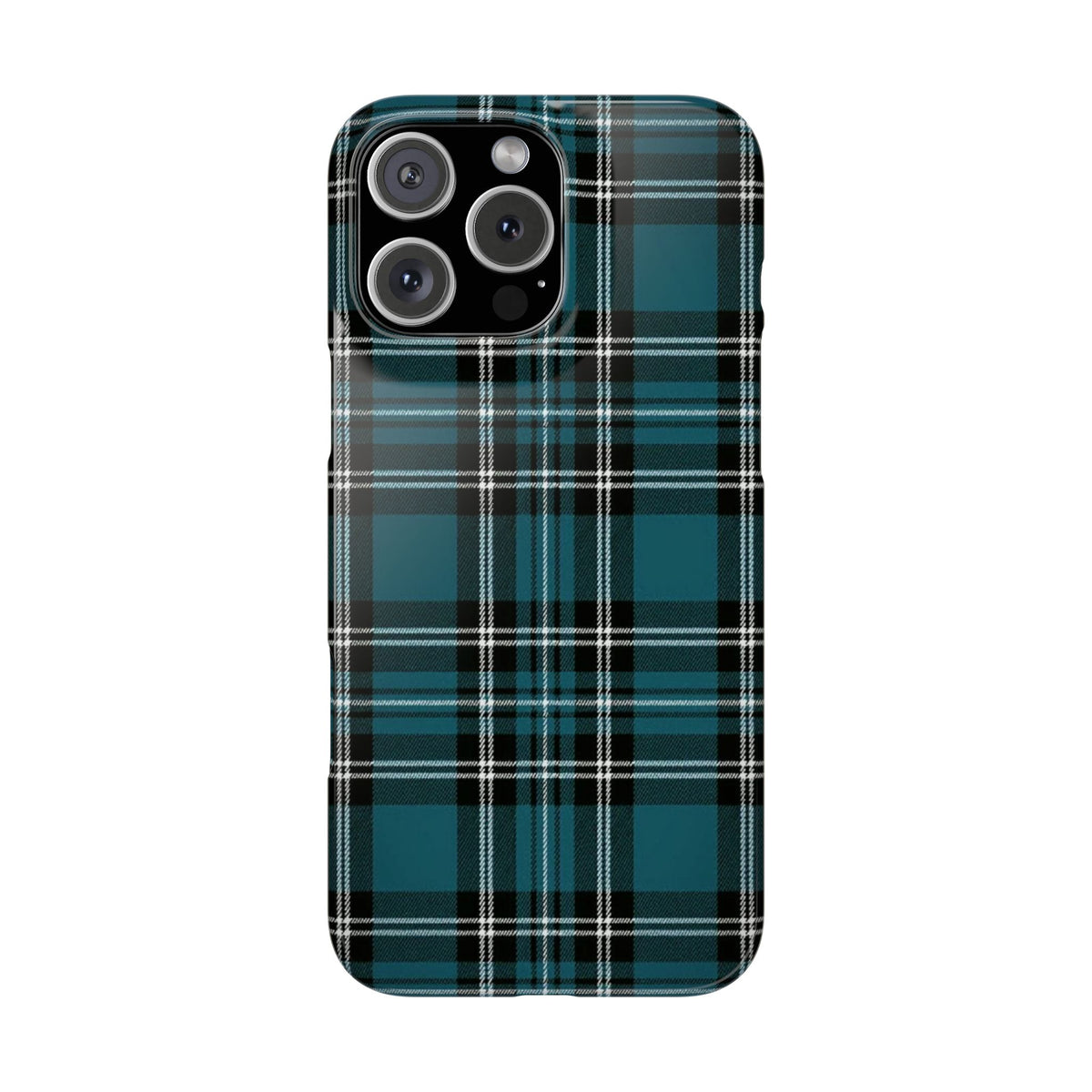 Teal Plaid Snap Case — Stylish Tartan Phone Cover