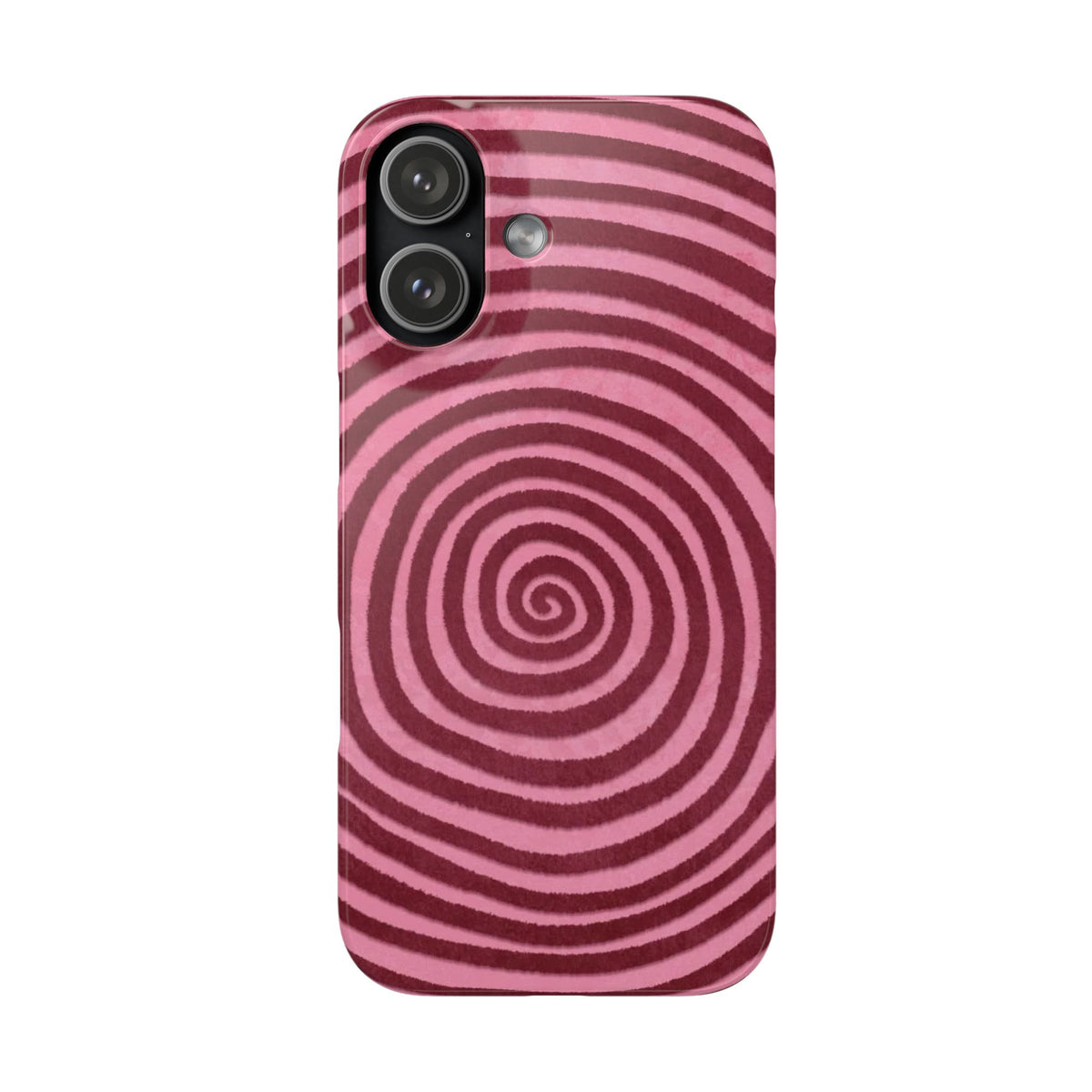 Pink Hypnotic Spiral Snap Phone Case