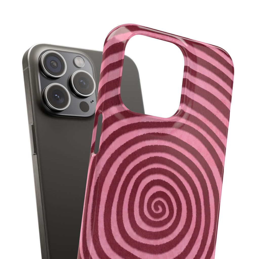Pink Hypnotic Spiral Snap Phone Case