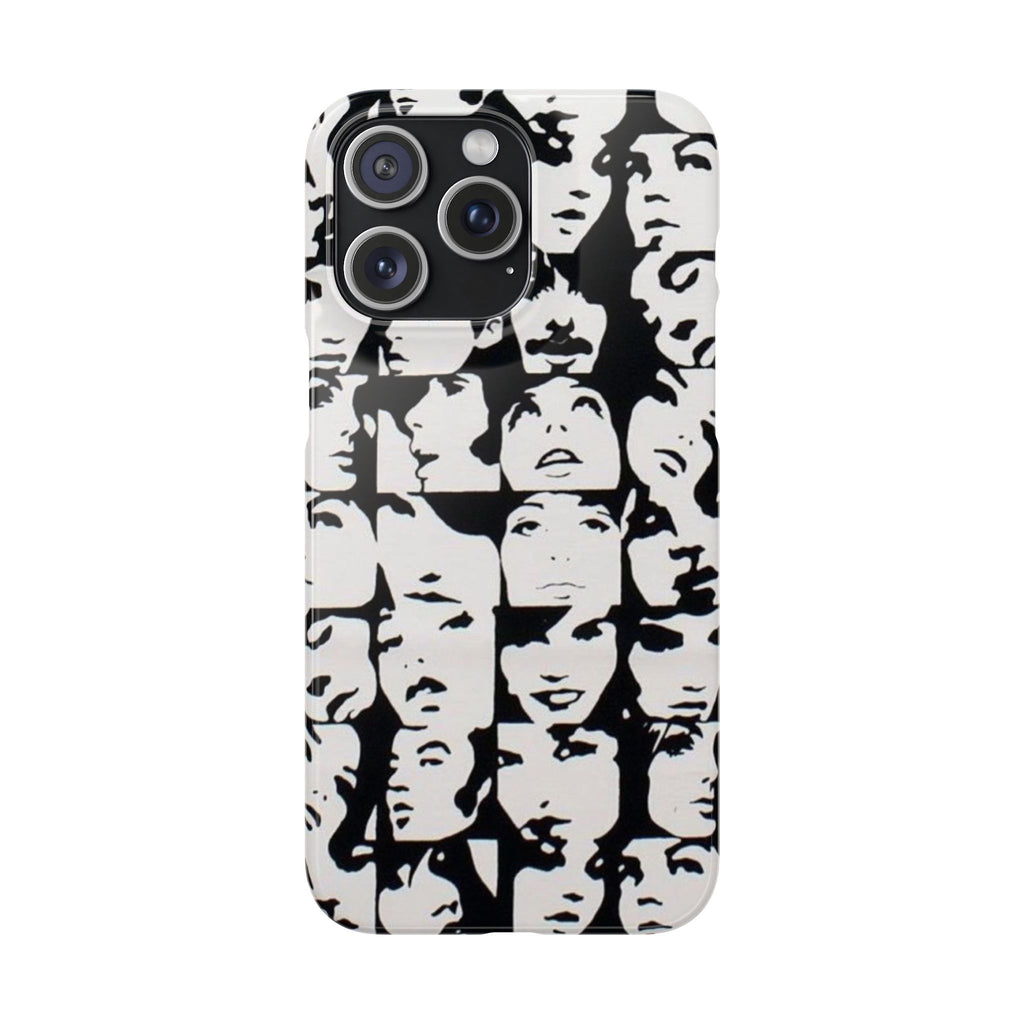 Black and White Face Collage Snap Case