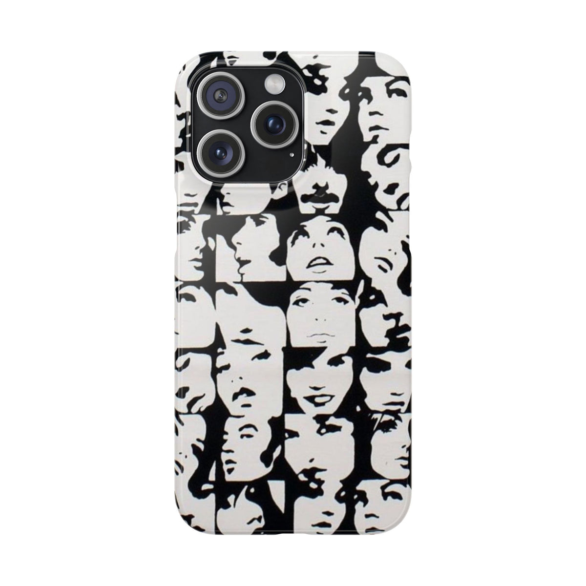 Black and White Face Collage Snap Case