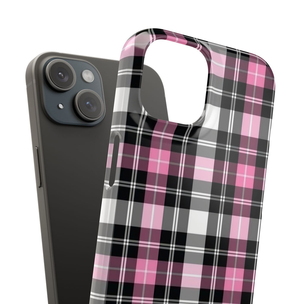 Pink Plaid Snap Case