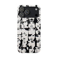 Black and White Face Collage Snap Case