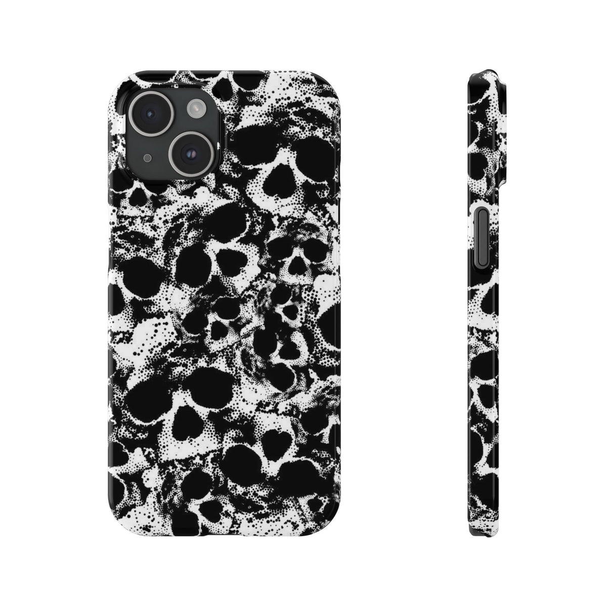 Gothic Skull Phone Cases, Edgy Slim Cases for Teens, Halloween Decor, Gothic Gifts, Alternative Fashion Accessories