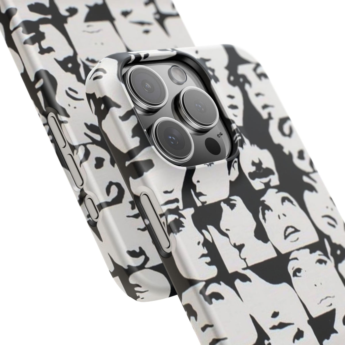 Black and White Face Collage Snap Case