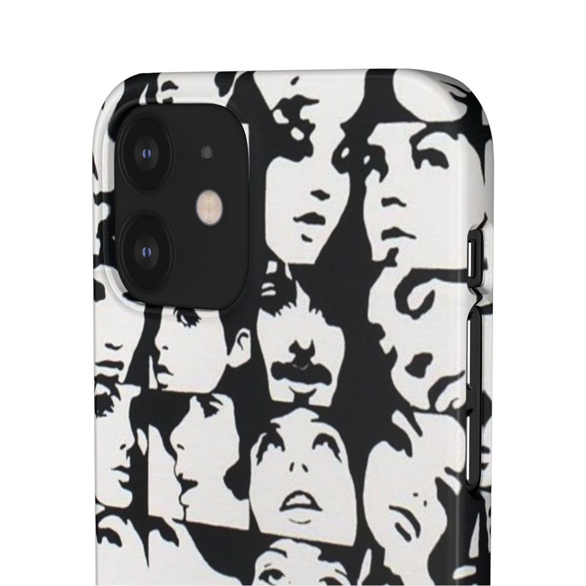 Black and White Face Collage Snap Case