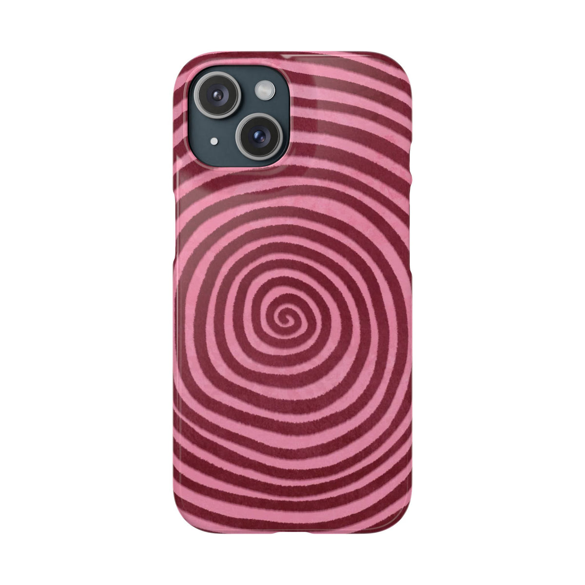 Pink Hypnotic Spiral Snap Phone Case