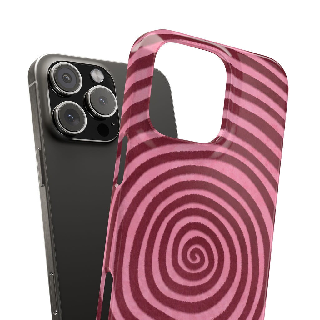 Pink Hypnotic Spiral Snap Phone Case