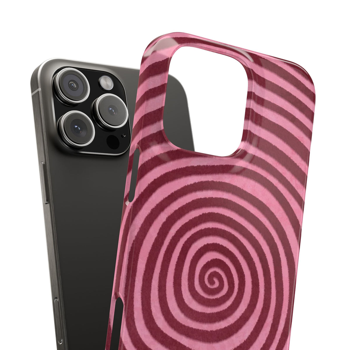 Pink Hypnotic Spiral Snap Phone Case