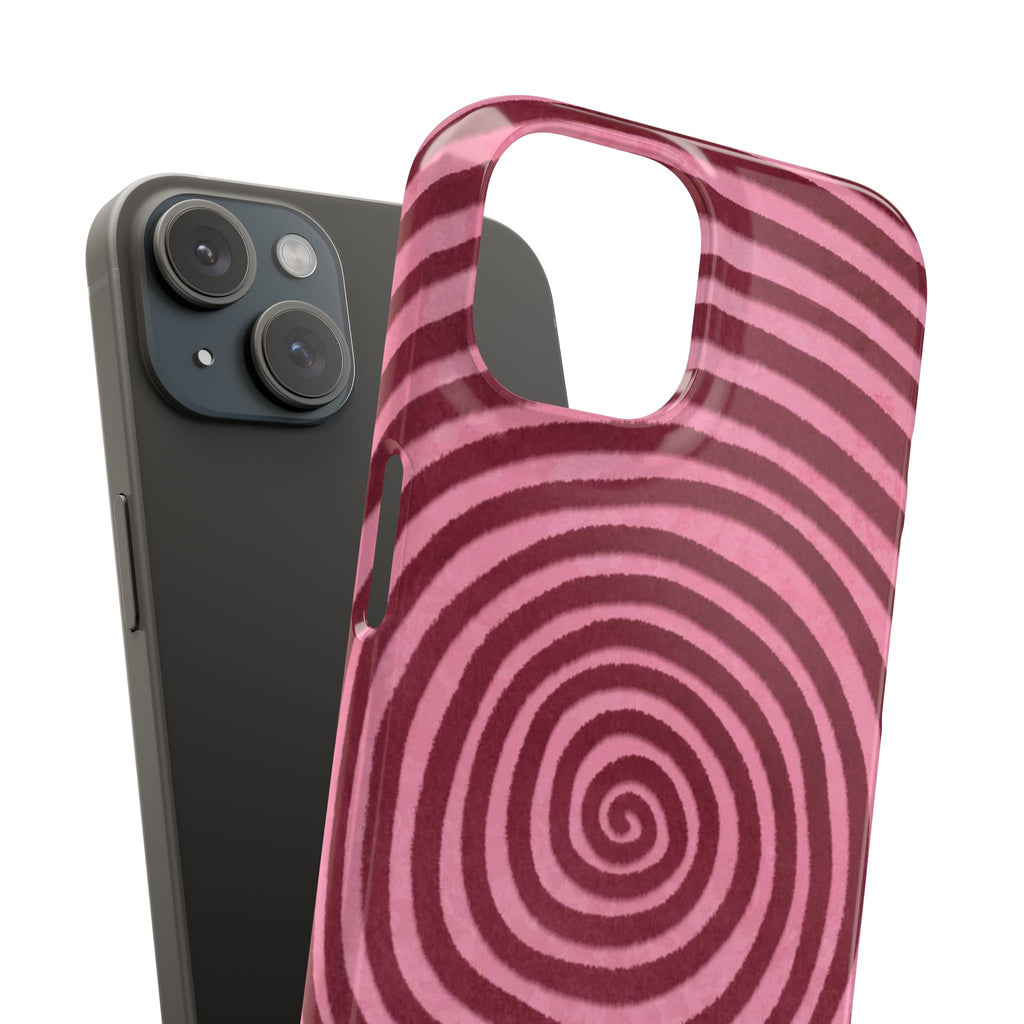 Pink Hypnotic Spiral Snap Phone Case