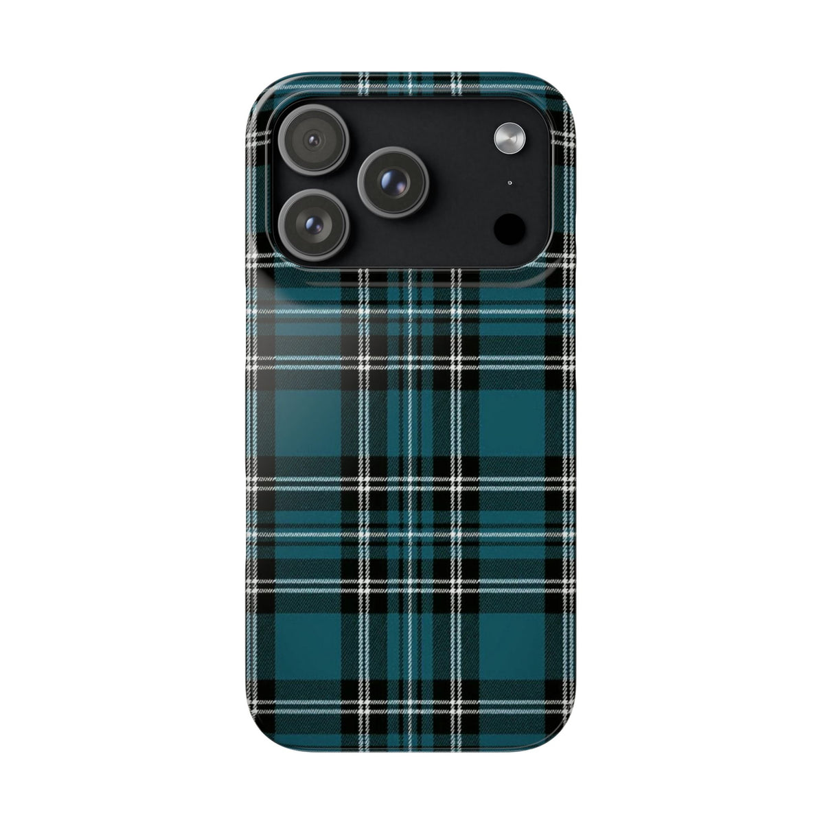 Teal Plaid Snap Case — Stylish Tartan Phone Cover