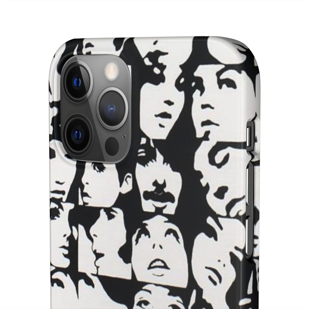 Black and White Face Collage Snap Case