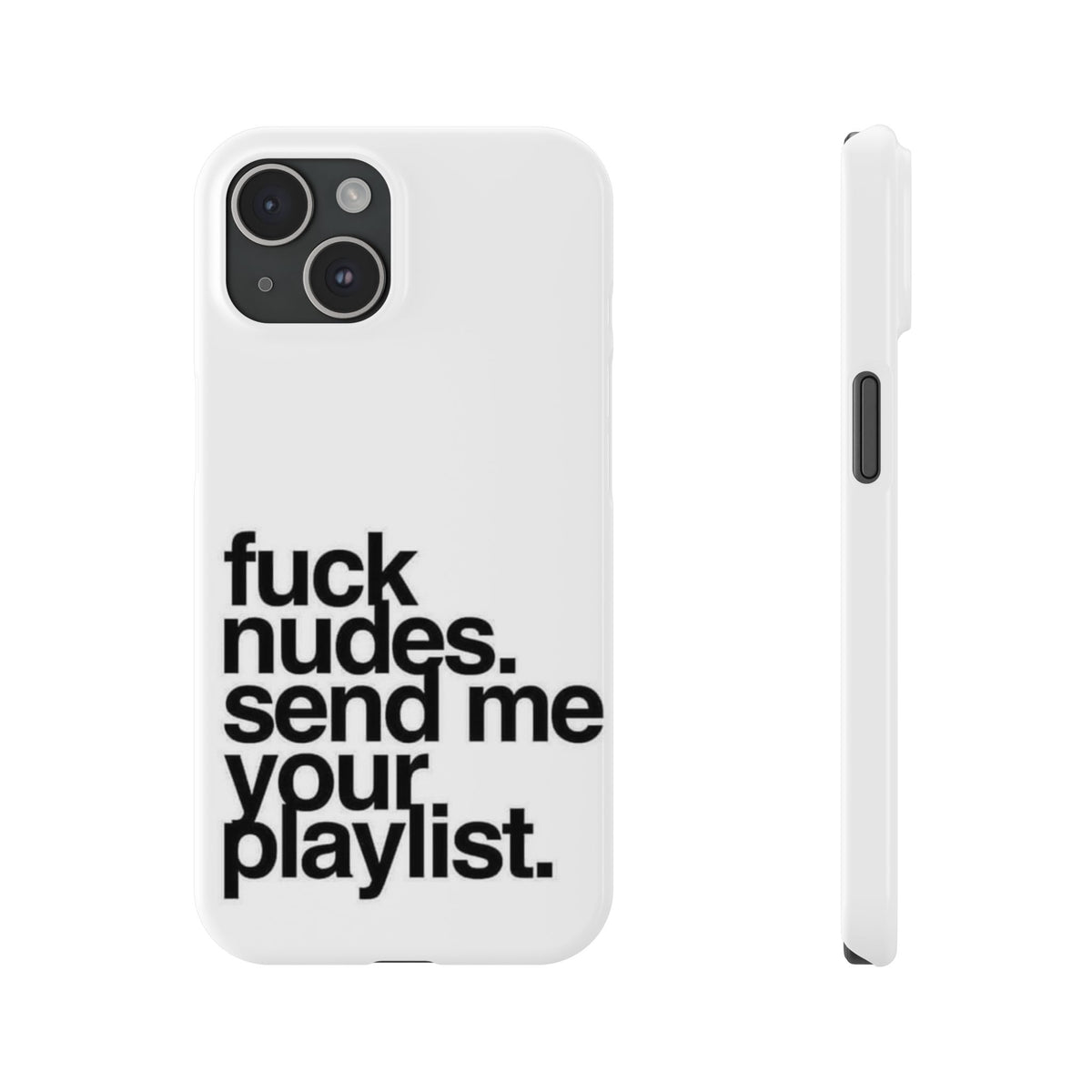 Urban Slim Phone Case: Playlist & Nudes Design, Youthful Gift, Trendy Accessories for Music Lovers, Stylish Phone Protection