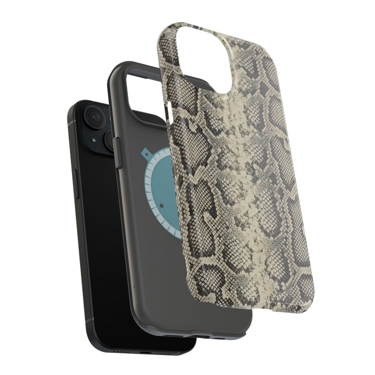 Snake Print Magnetic Impact-Resistant Phone Case