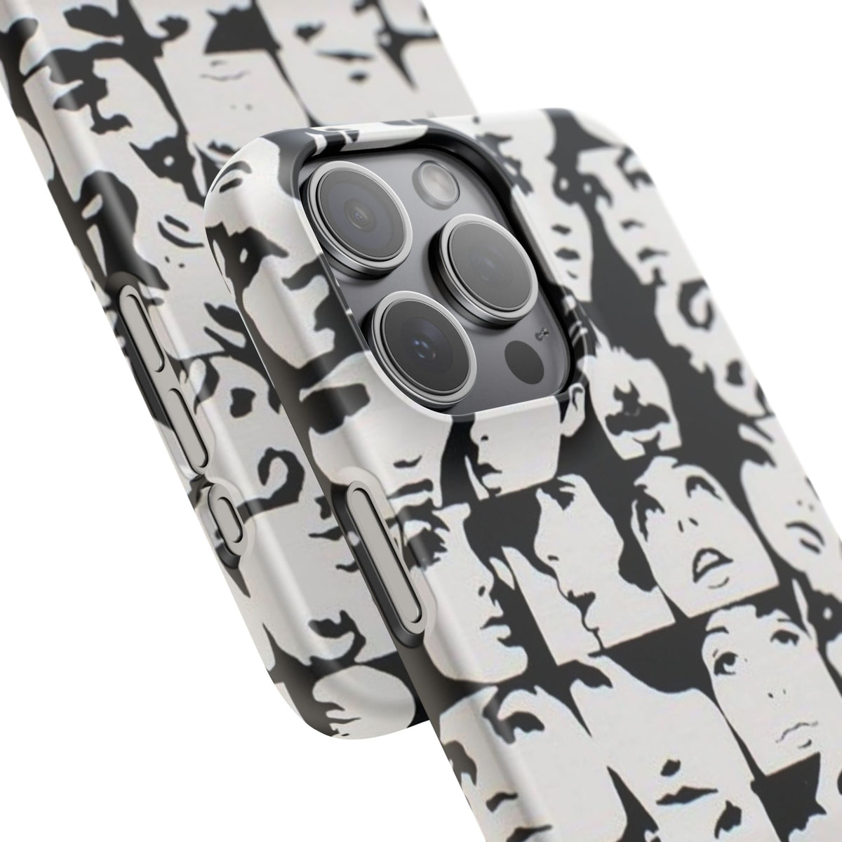 Black and White Face Collage Snap Case