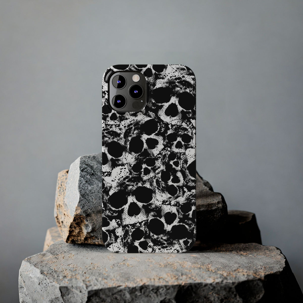 Gothic Skull Phone Cases, Edgy Slim Cases for Teens, Halloween Decor, Gothic Gifts, Alternative Fashion Accessories
