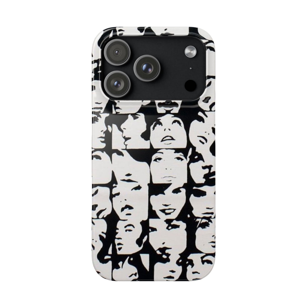 Black and White Face Collage Snap Case