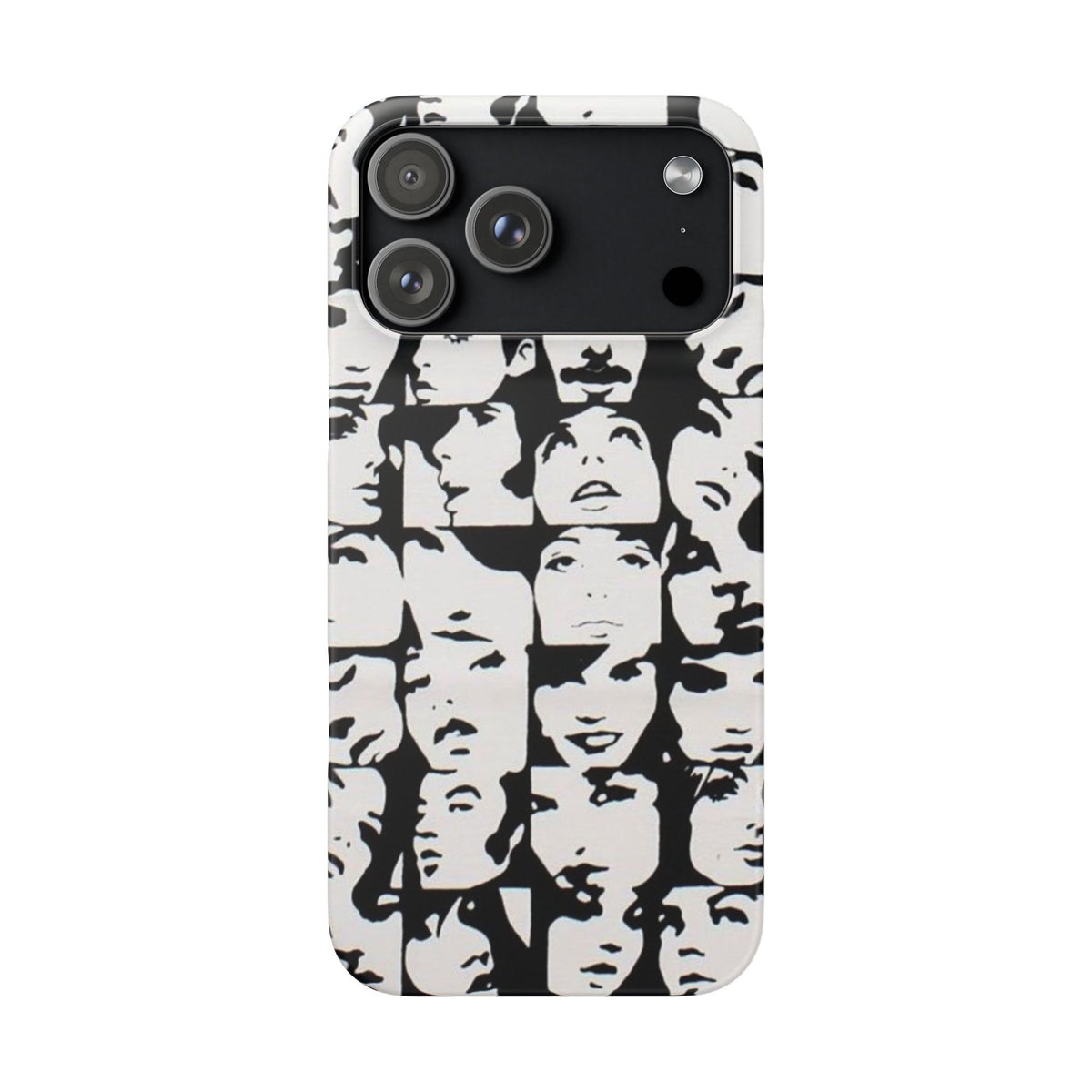 Black and White Face Collage Snap Case