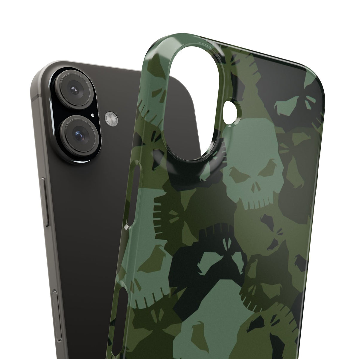 Skull Camo Snap Case — Green Military Skull Phone Case