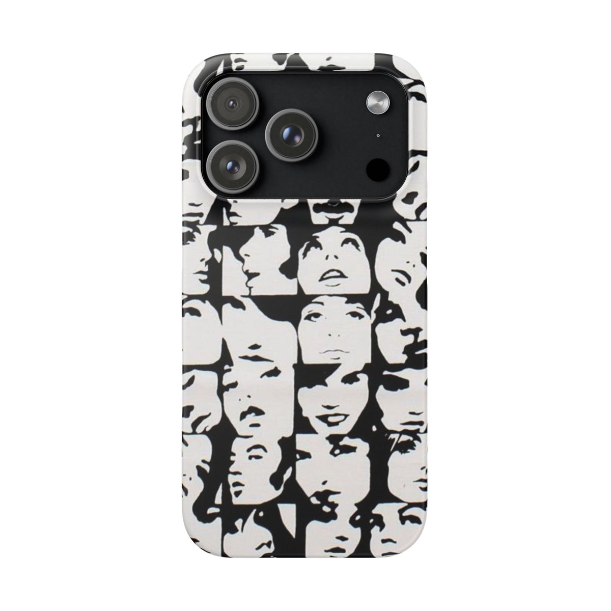 Black and White Face Collage Snap Case