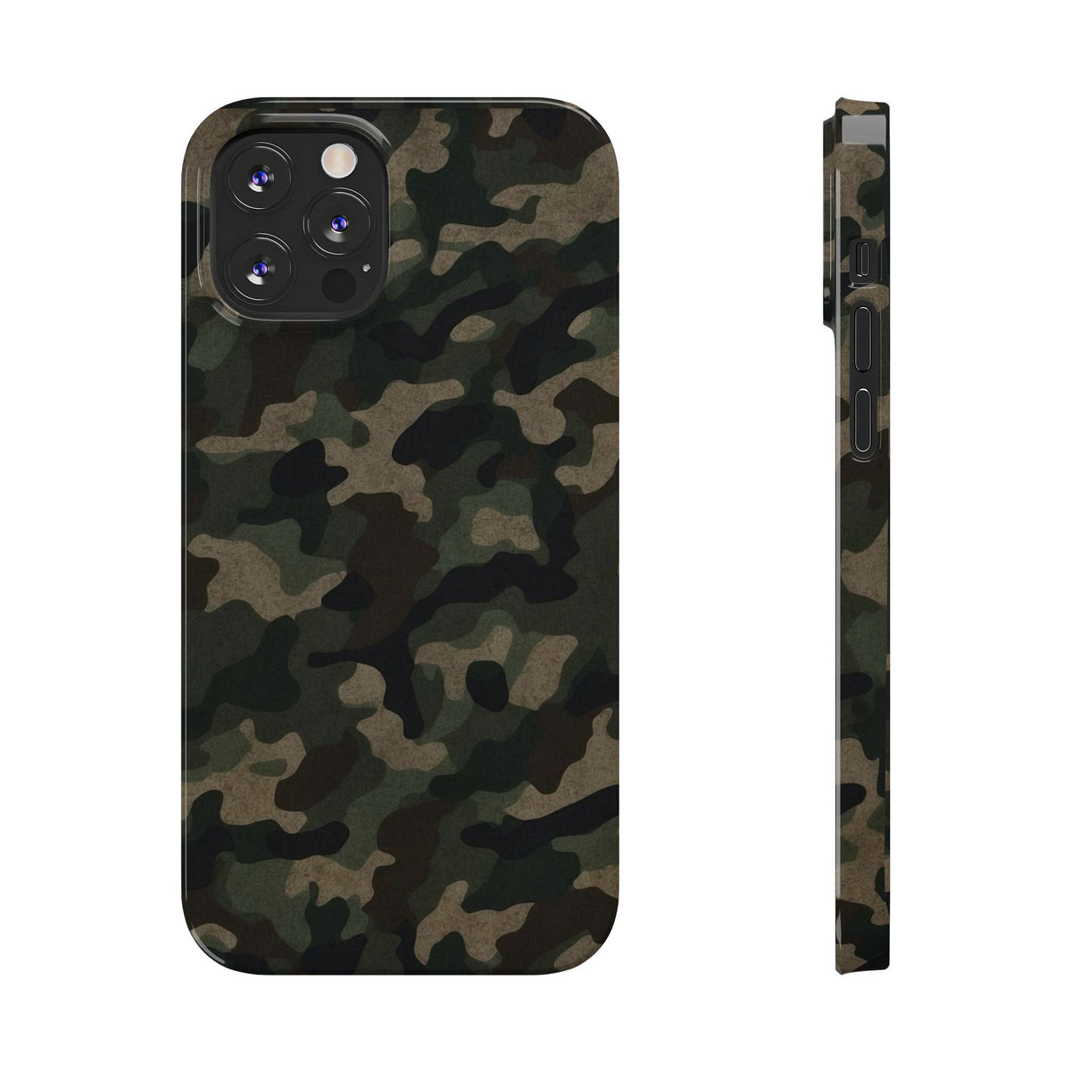 Camo Slim Phone Case for Outdoor Lovers, Stylish Smartphone Cover, Perfect Gift for Him, Hiking Gear, Birthday Present