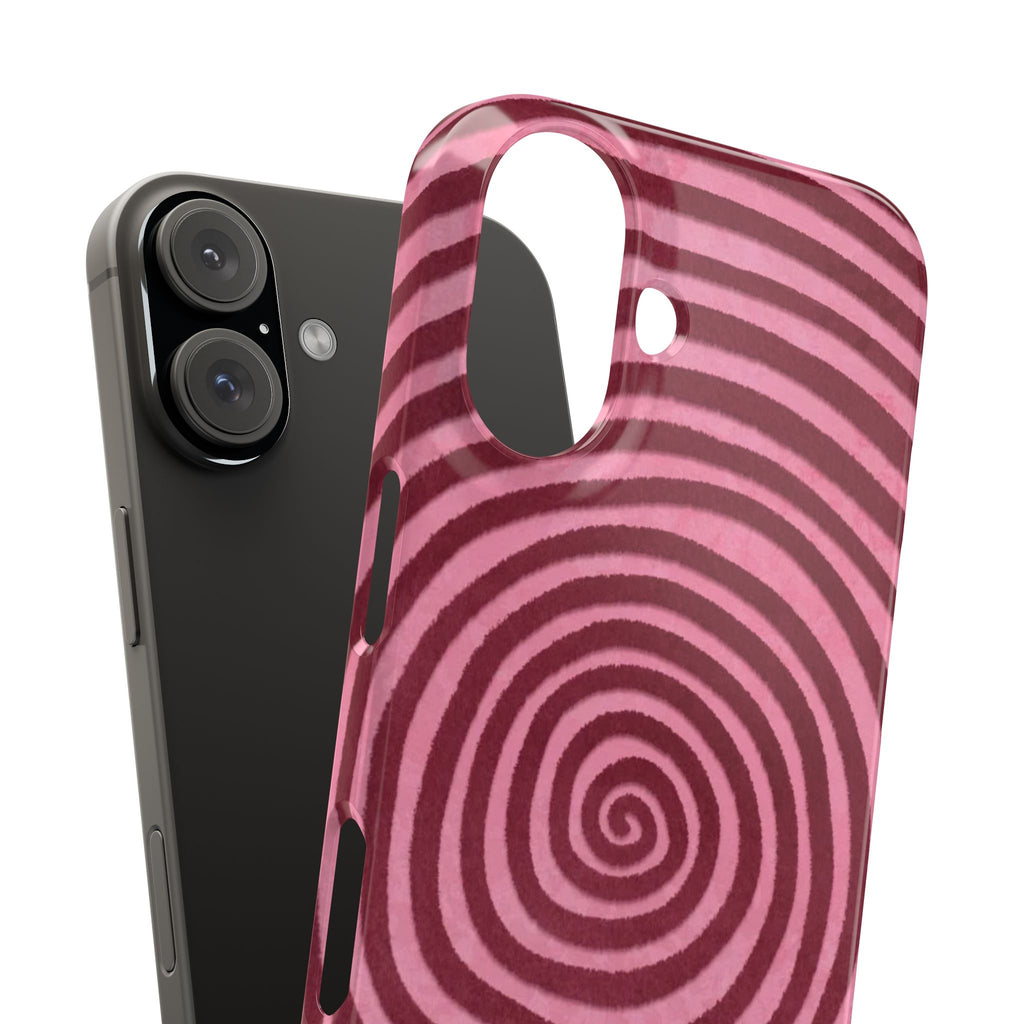 Pink Hypnotic Spiral Snap Phone Case