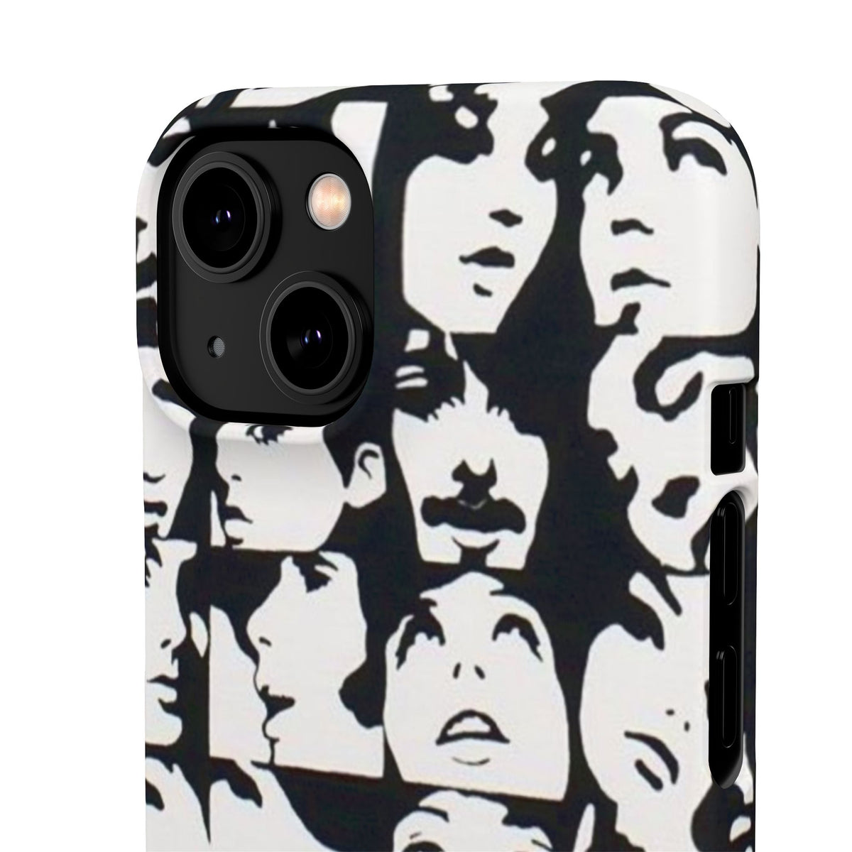 Black and White Face Collage Snap Case